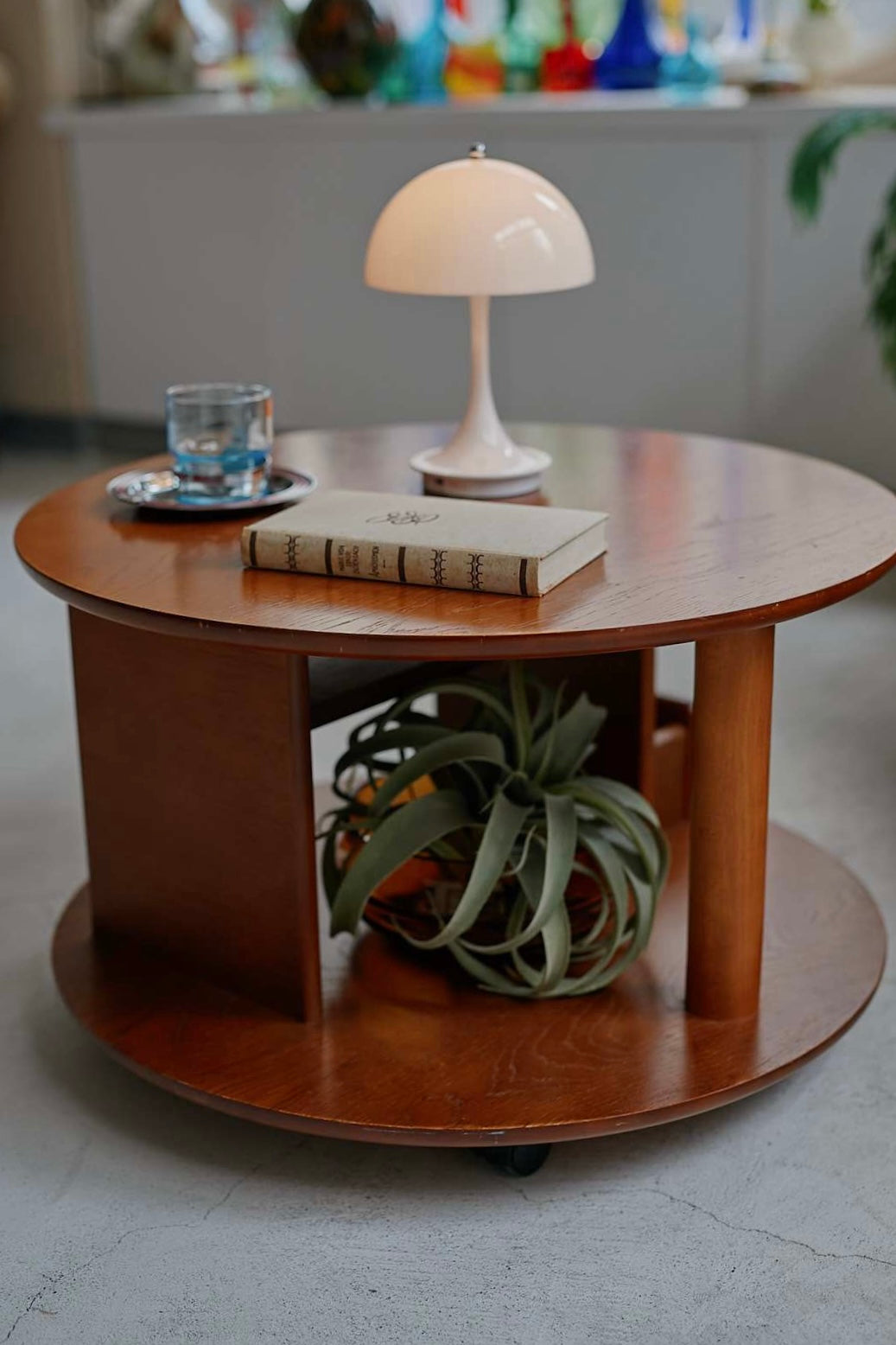 Round Wood Stage Table