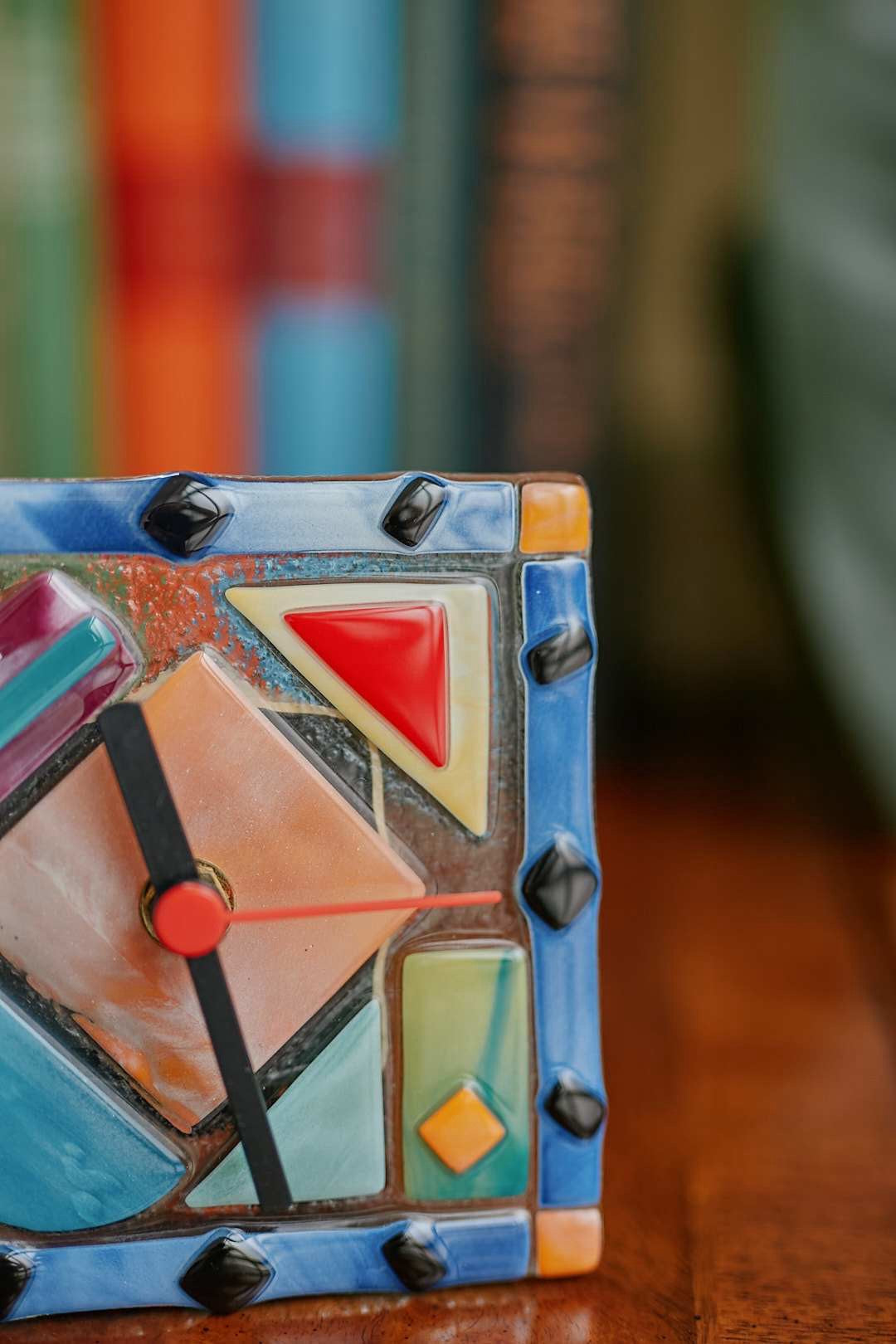 Murano Geometric Glass Clock