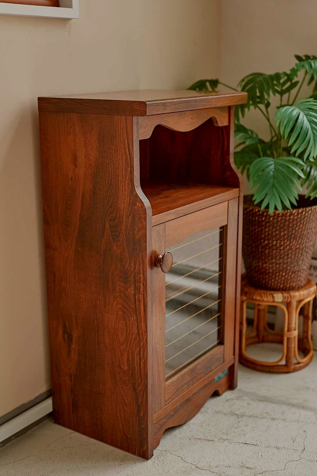 Stripe Glass Side Cabinet