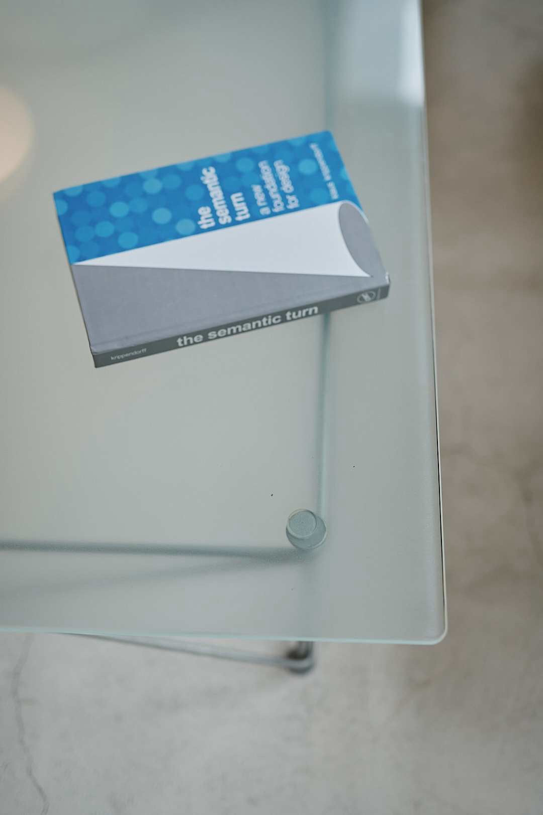 Grid Square Glass Table
