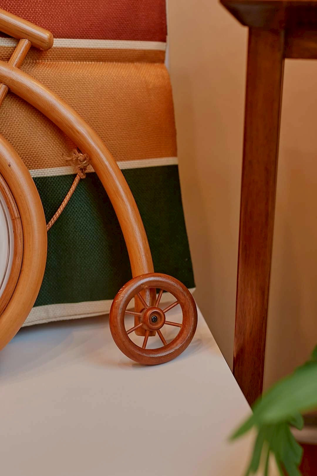 Rattan Bicycle Clock