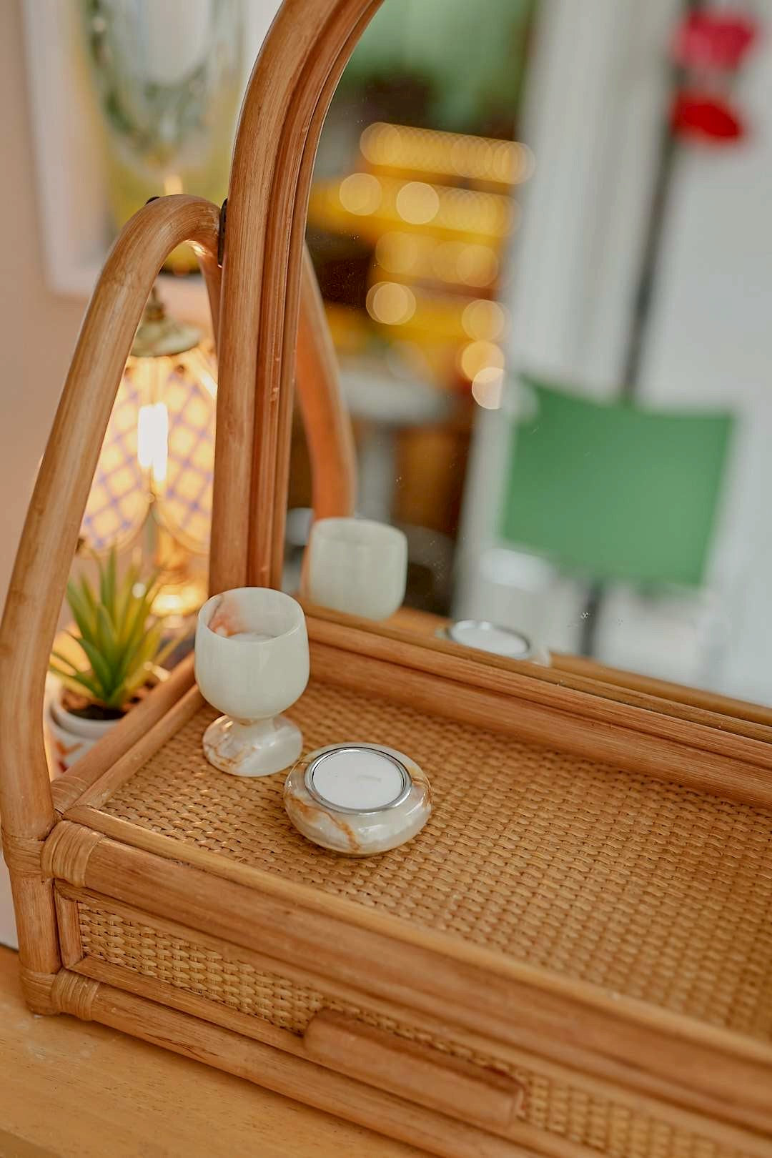 Rattan Tabletop Dresser