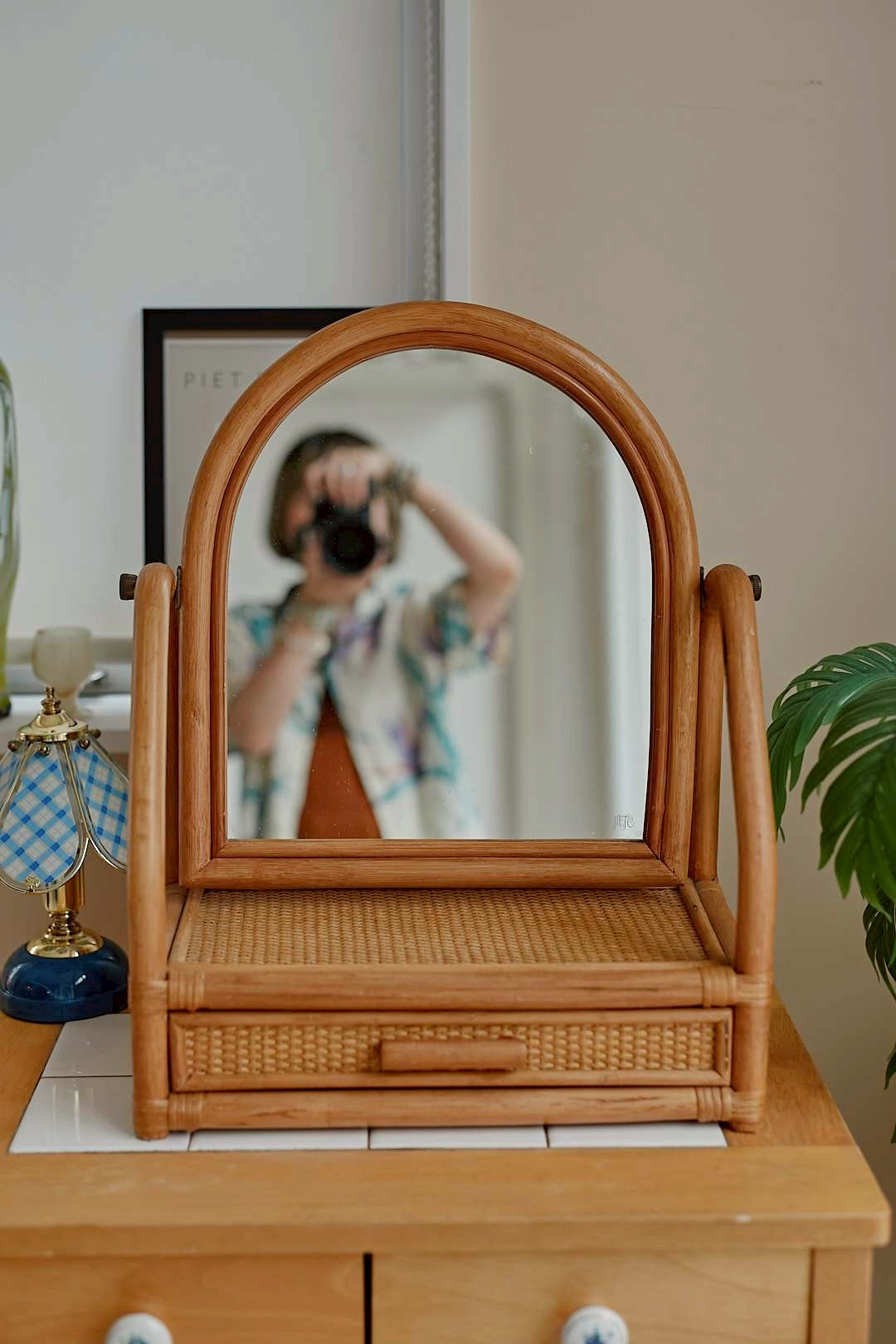 Rattan Tabletop Dresser