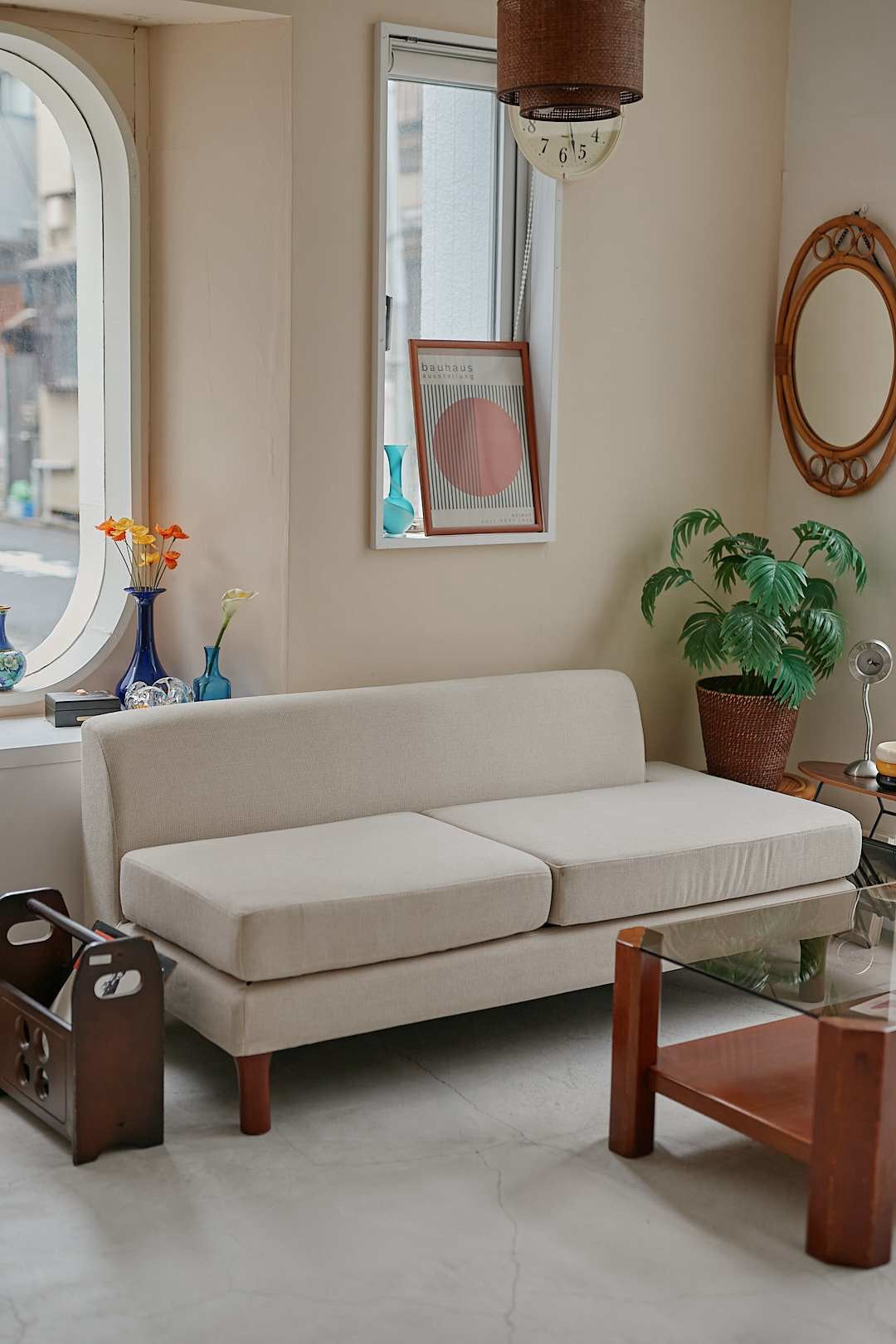 Ivory Square Low Sofa