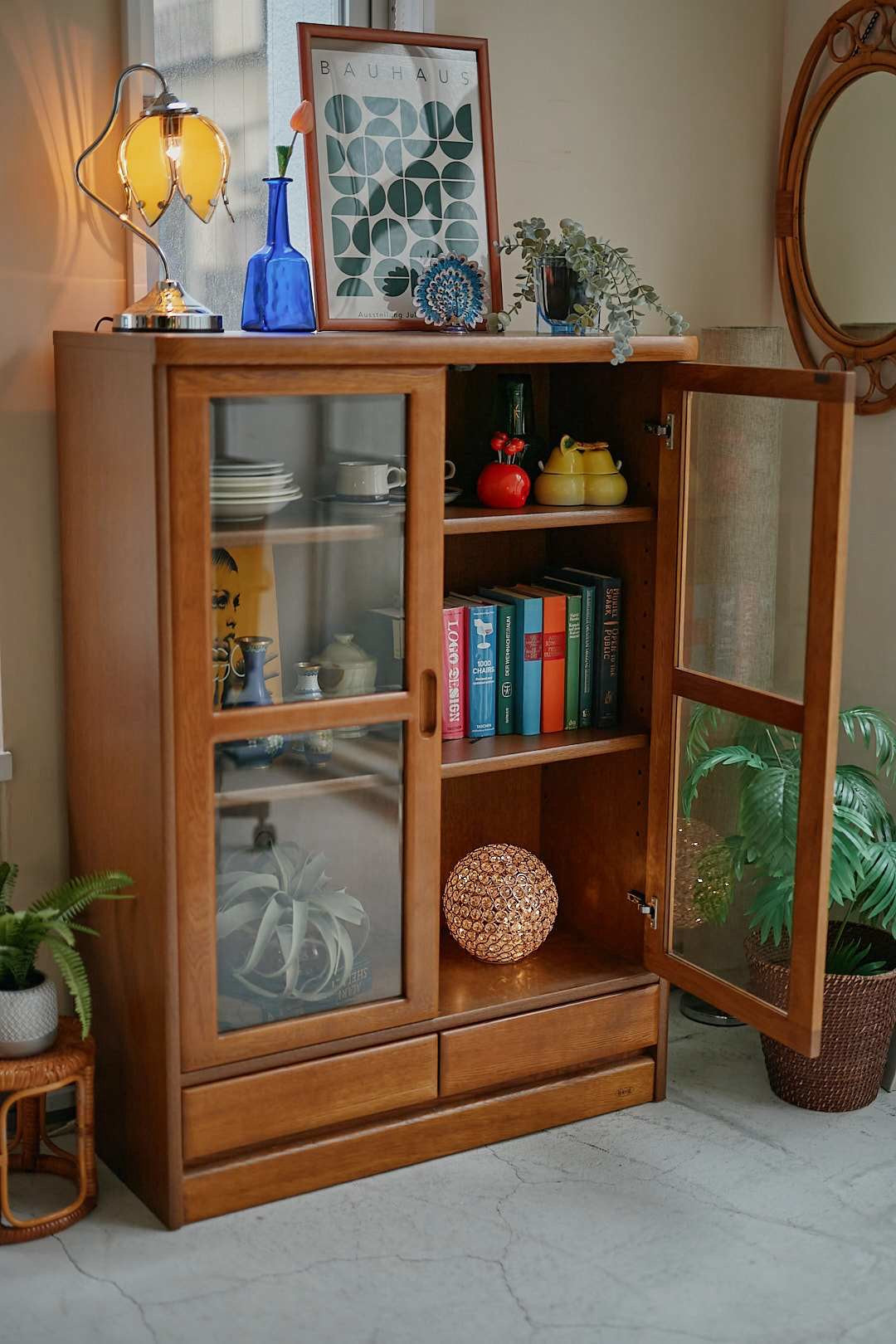 浜本工芸 Natural Oak Glass Shelf