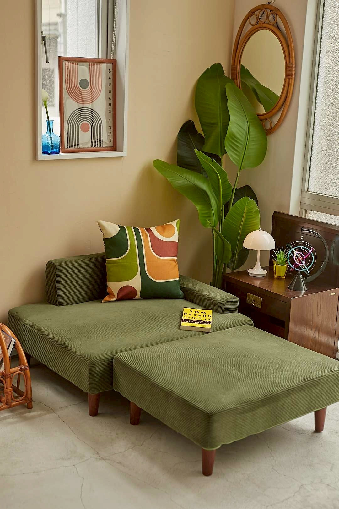 Olive Corduroy Sofa
