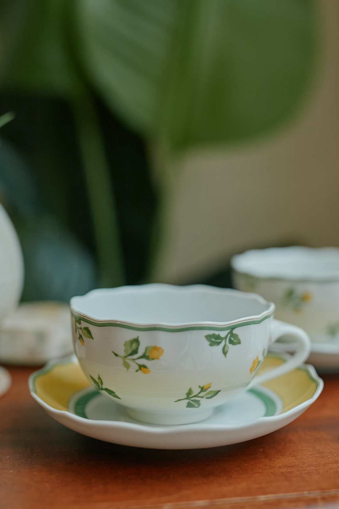 Hutschenreuther Yellow Flower Cup & Saucer