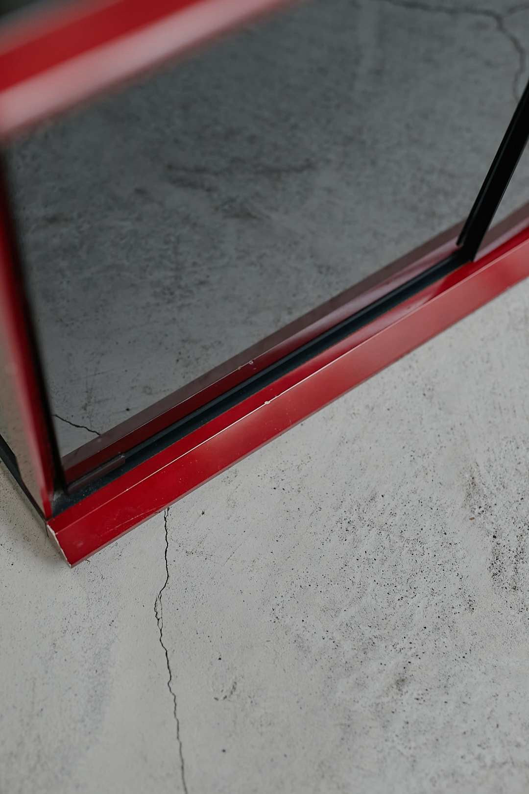 Black & Red Glass Cabinet