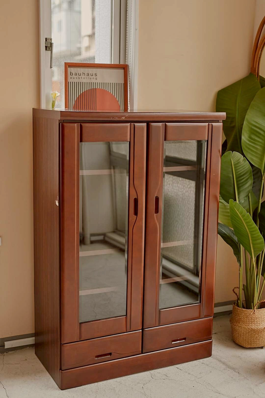 Walnut Display Cabinet