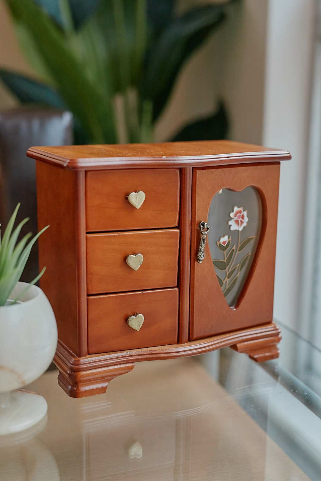 Heart Window Jewelry Box