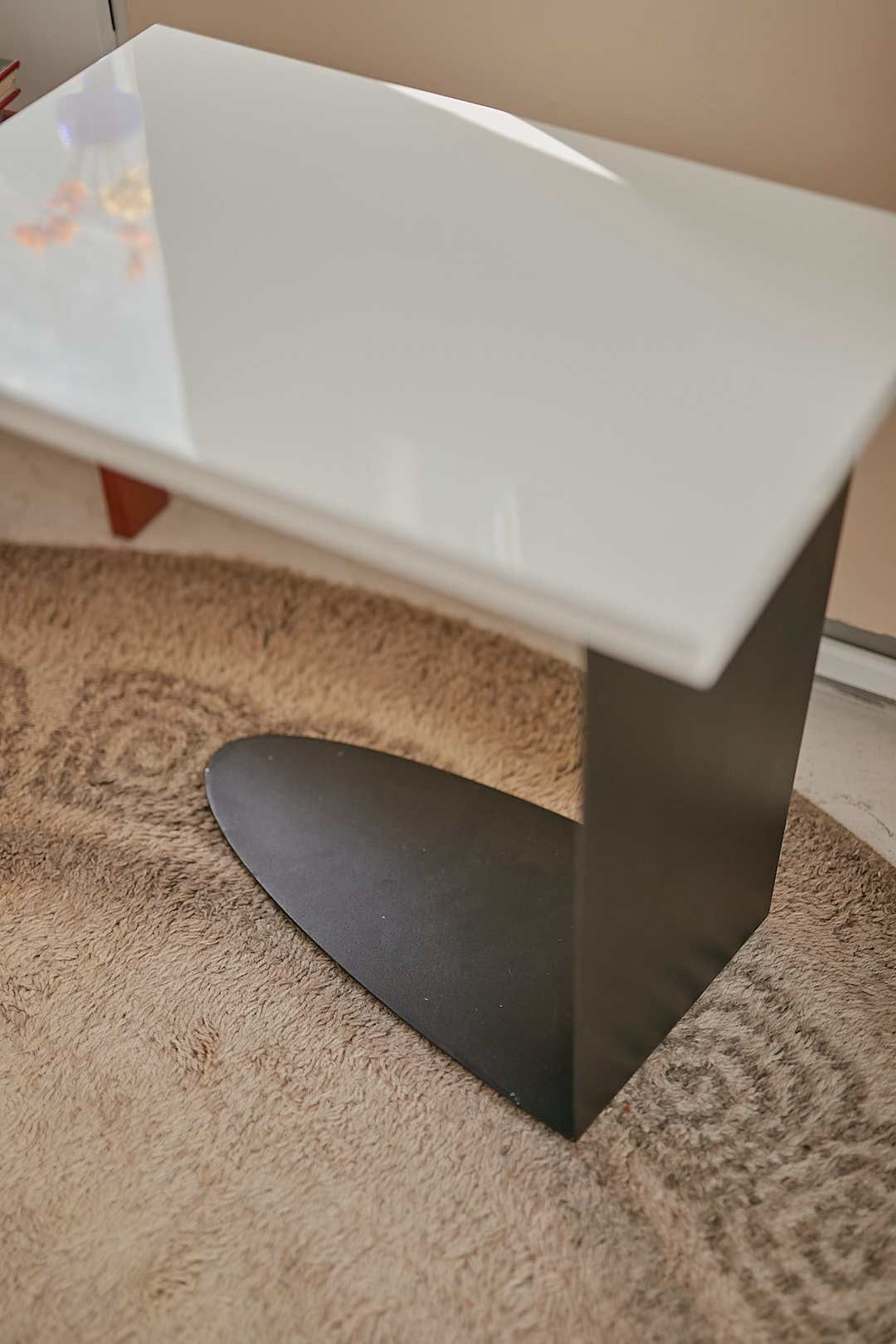 Postmodern White Side Table