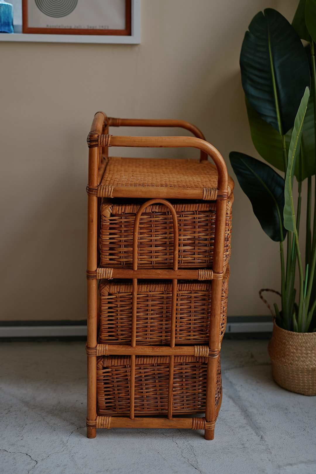 3Drawer Rattan Chest