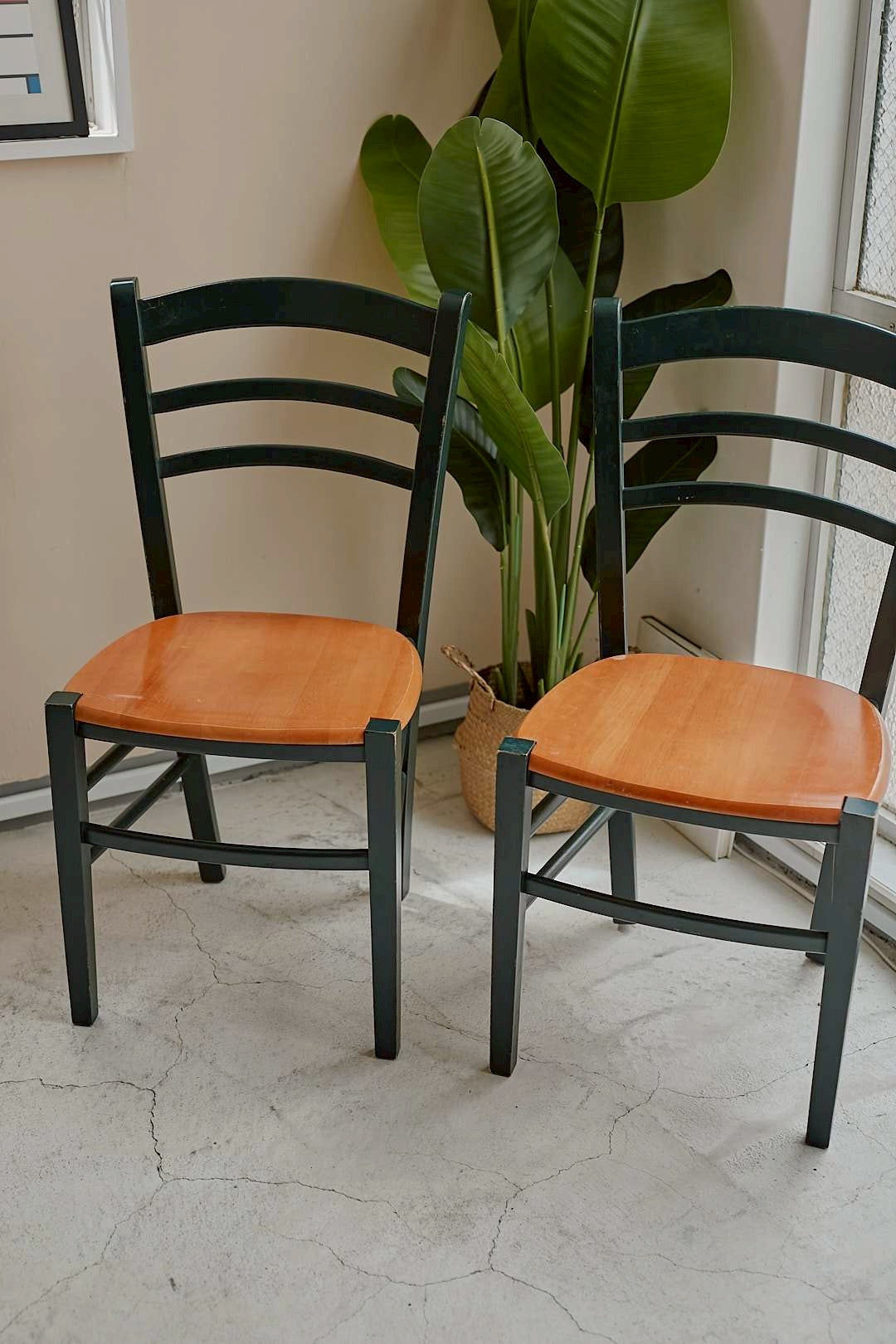 Bottle green vintage dining set