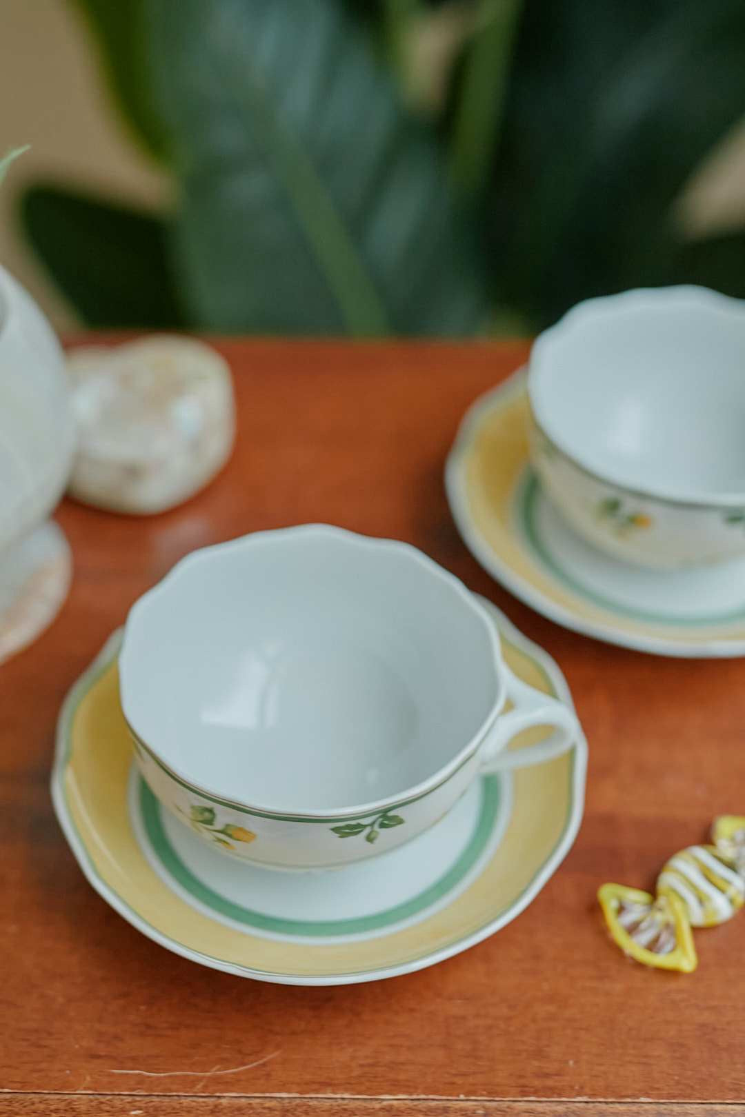 Hutschenreuther Yellow Flower Cup & Saucer