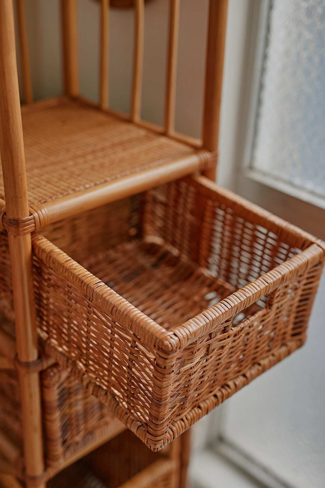 Rattan Basket Shelf