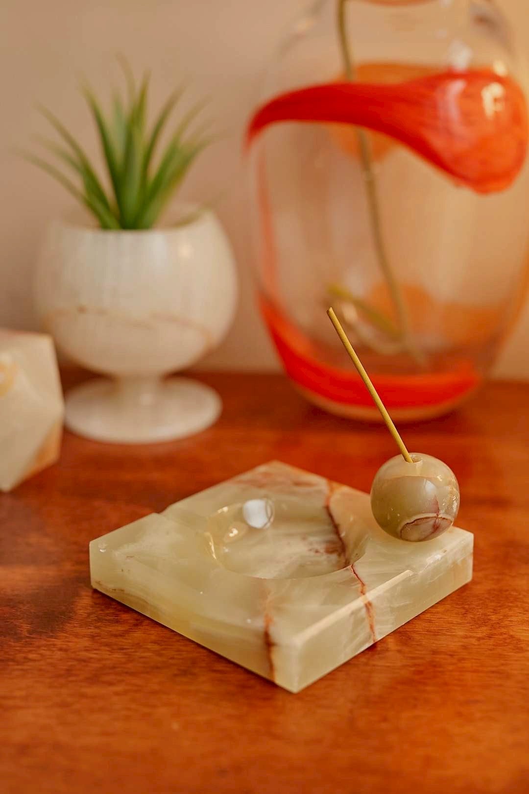 Onyx Incense Holder Set