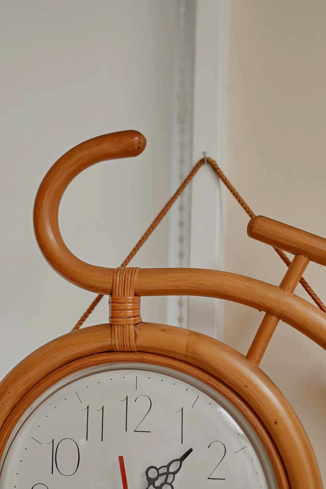 Rattan Bicycle Clock
