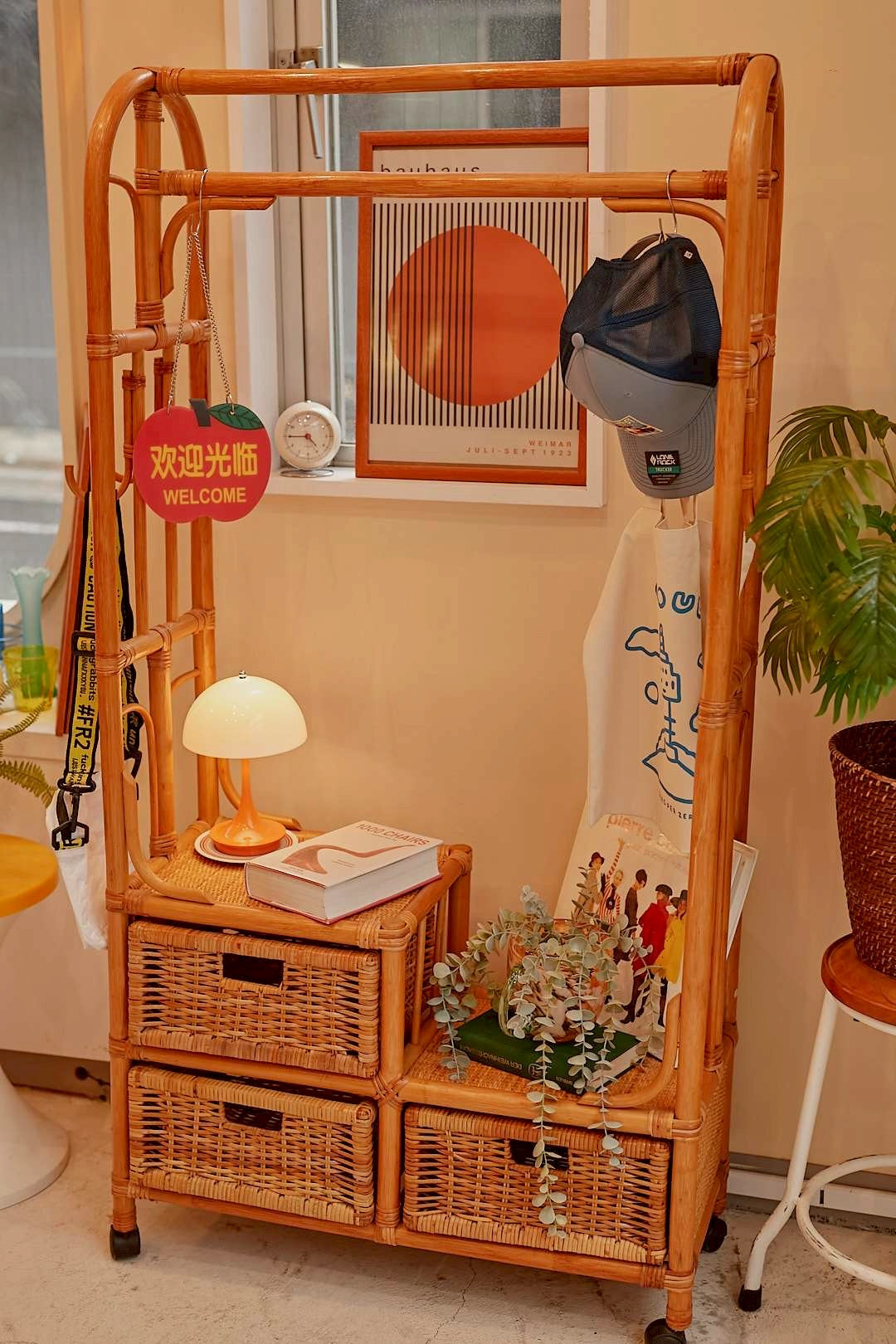 Rattan Hall Tree