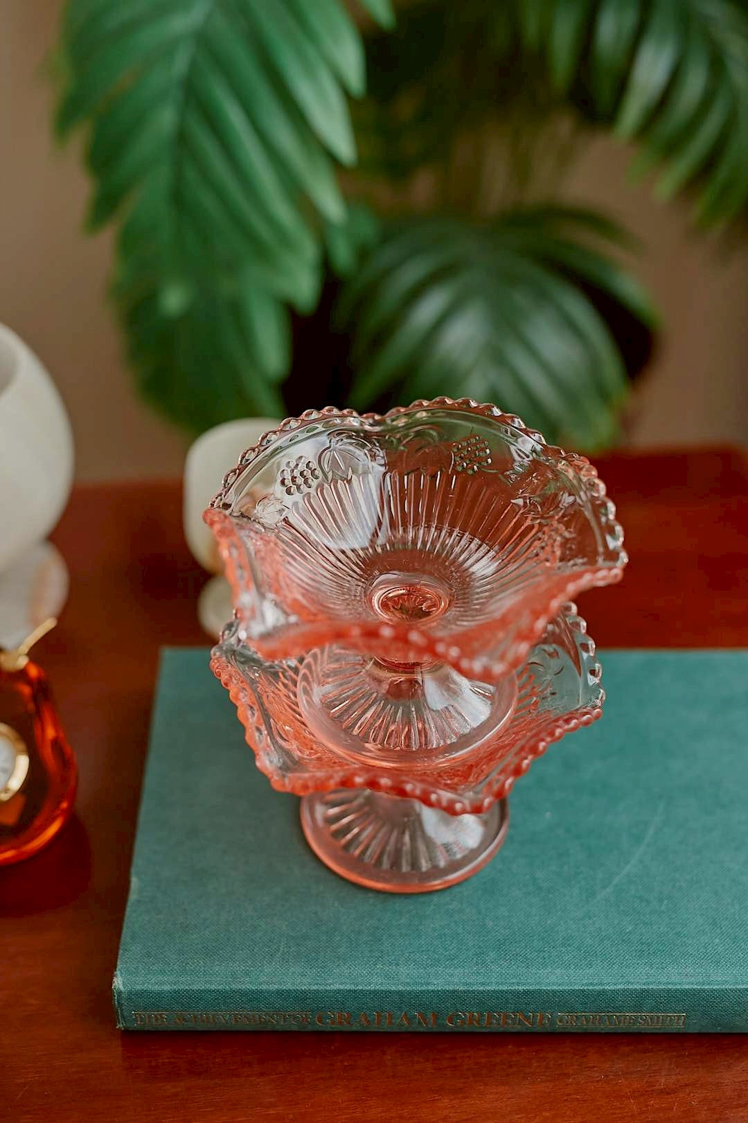 Rose Glass Compote