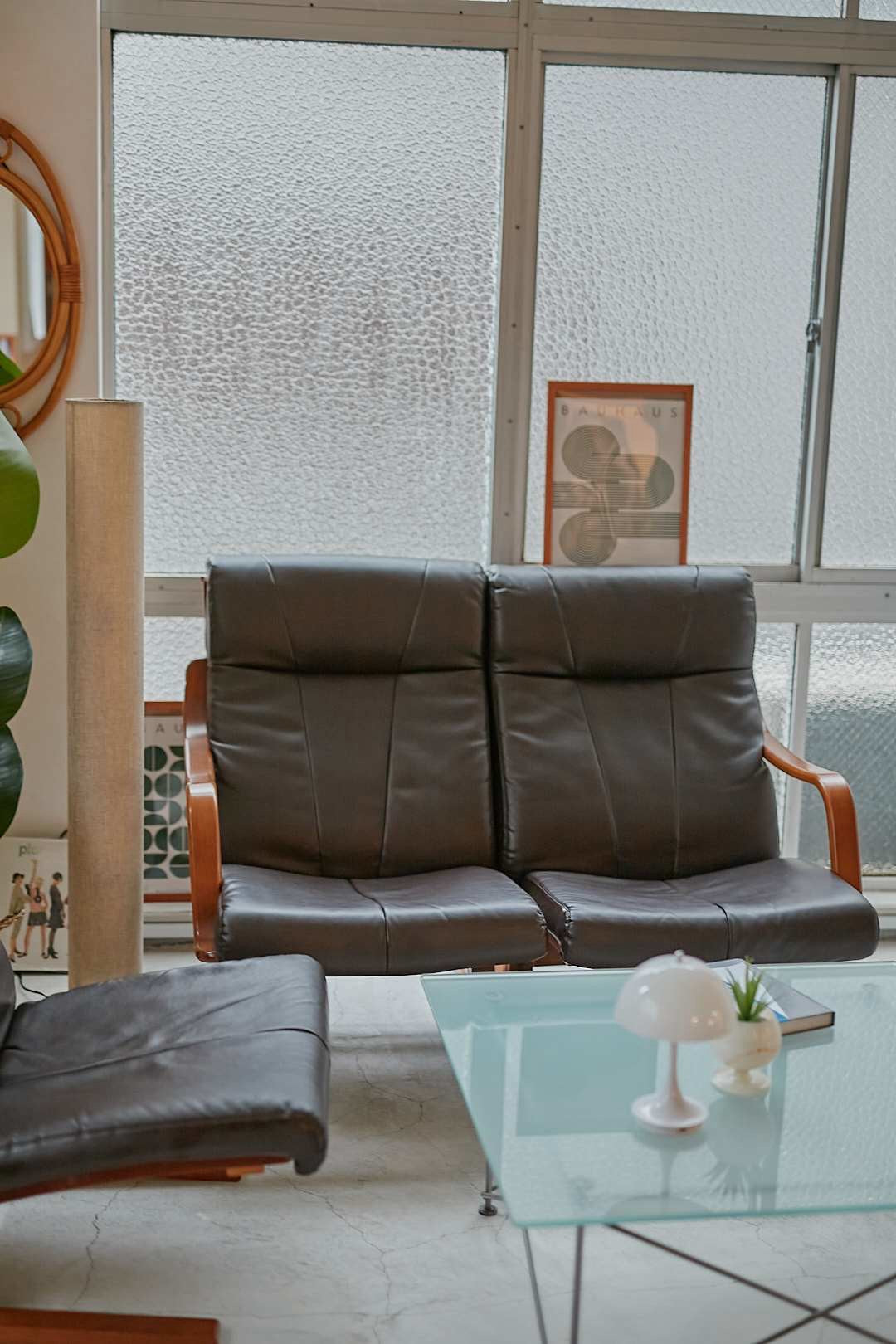 冨士ファニチアCurve Wood Leather Sofa