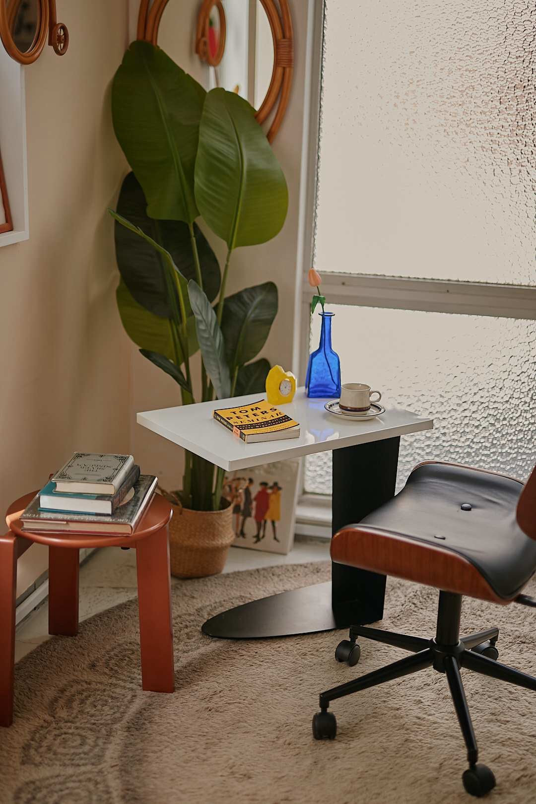 Postmodern White Side Table