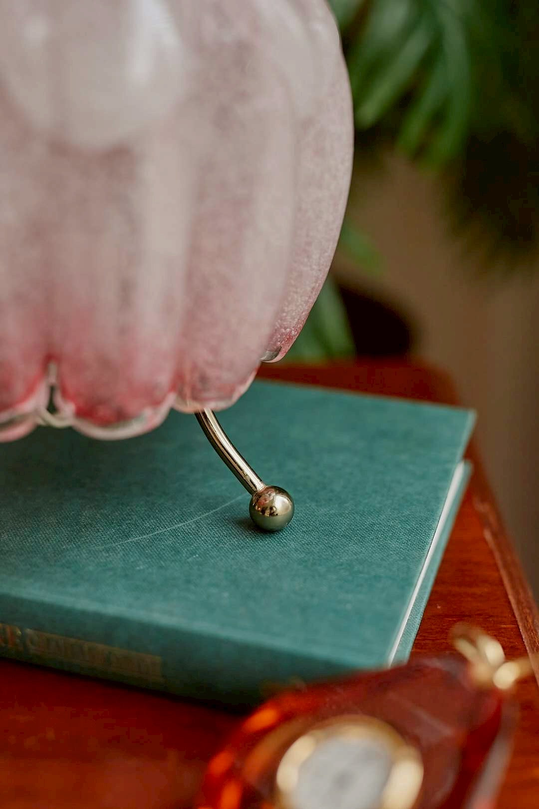Pink Bubble Glass Lamp