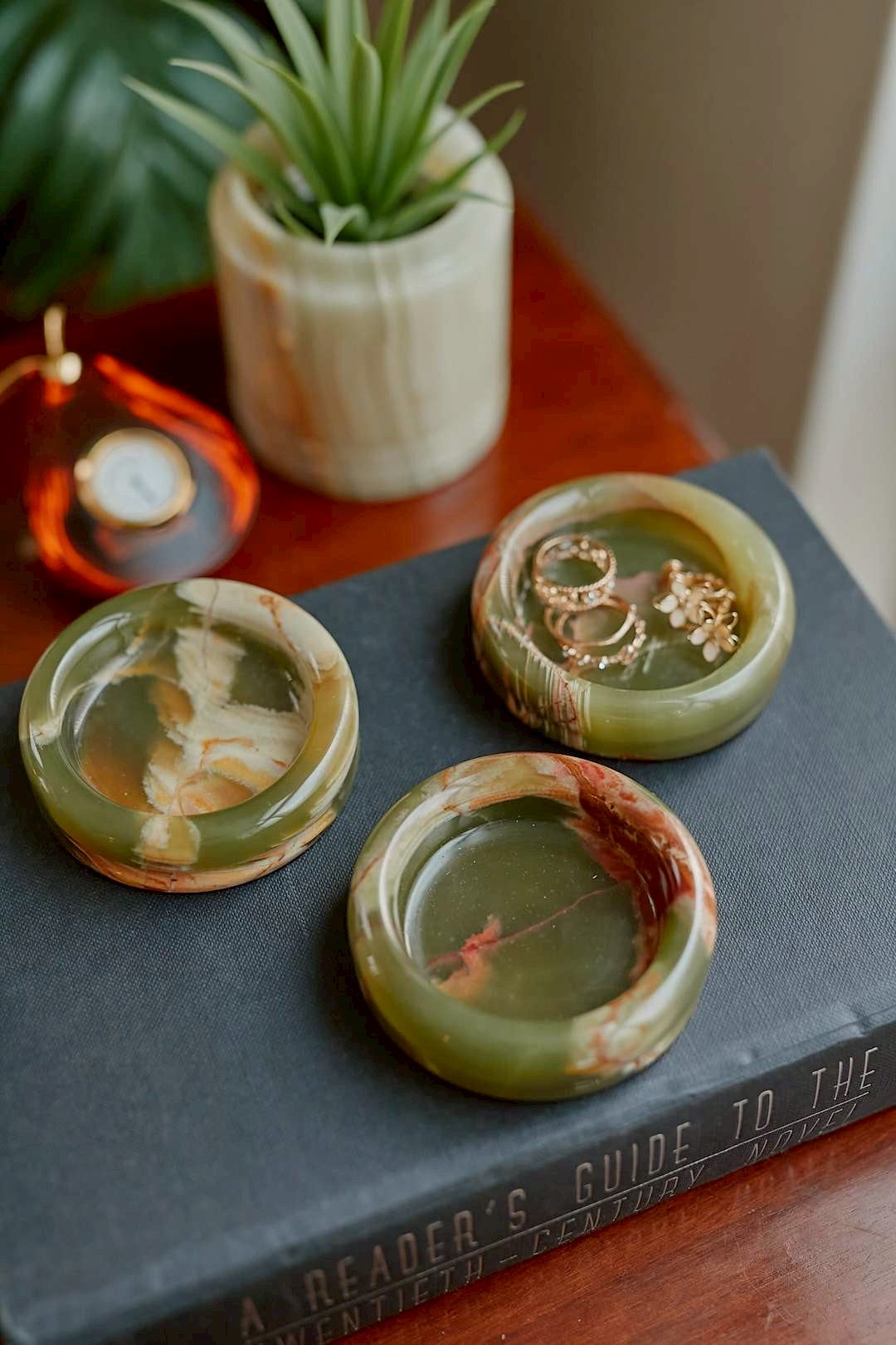 naturalstone Green onyx mini tray①
