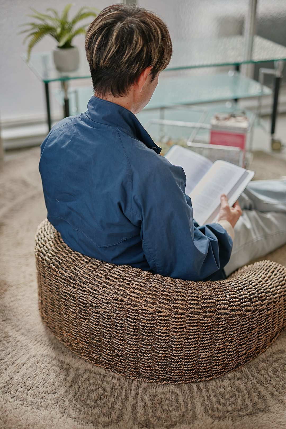 Rattan Floor Low Chair