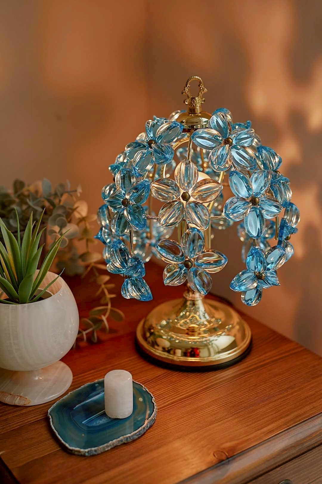 Bloom Blue Flower Lamp