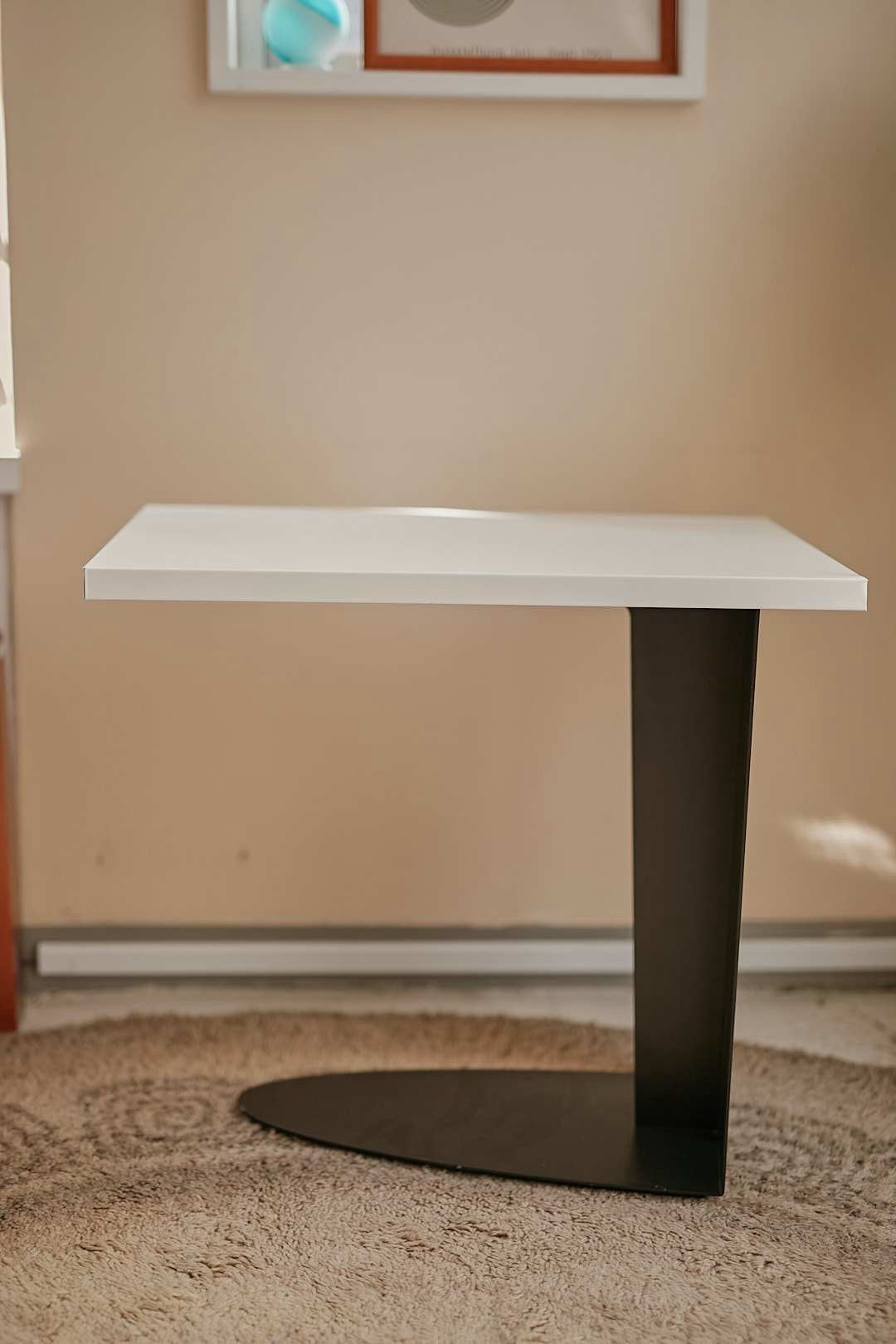 Postmodern White Side Table