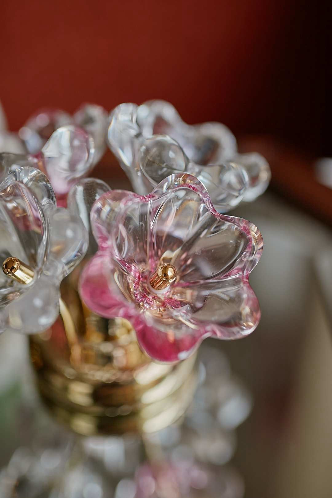 HOYA Crystal フラワーガラスランプ