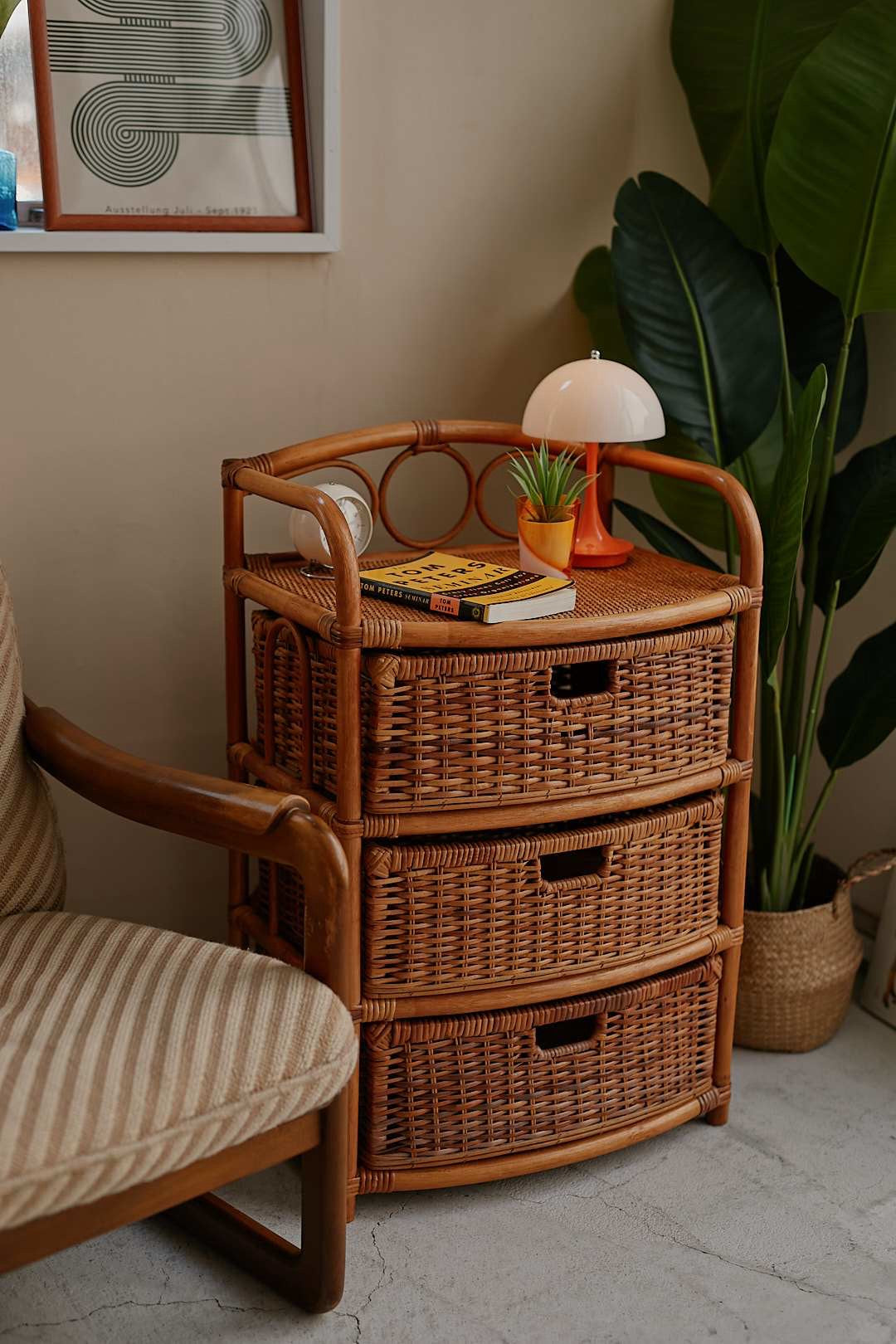 3Drawer Rattan Chest