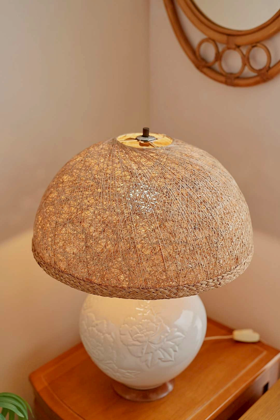 Rattan Ceramic Lamp