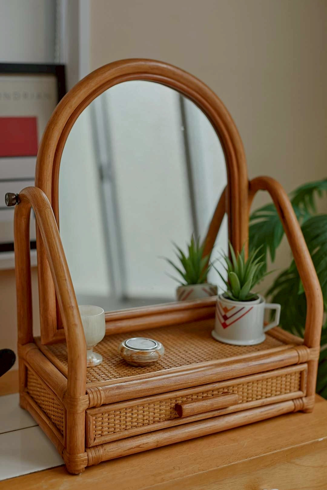 Rattan Tabletop Dresser