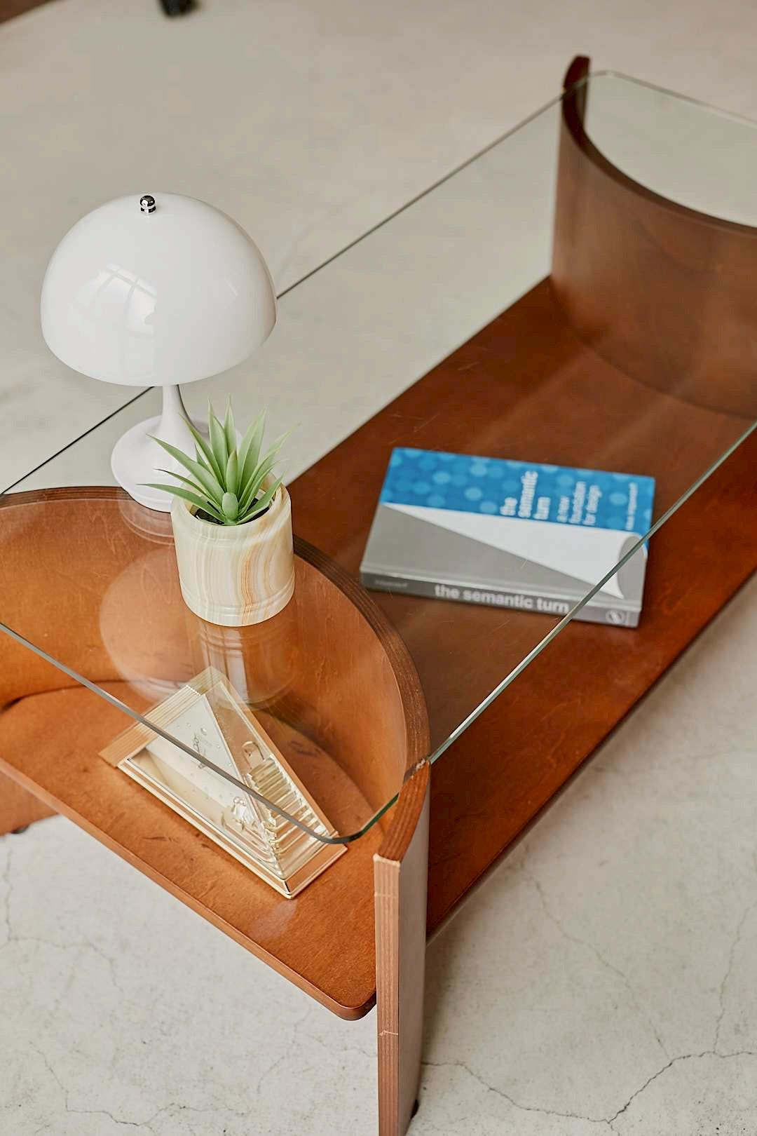 Double Arch Glass Coffee Table