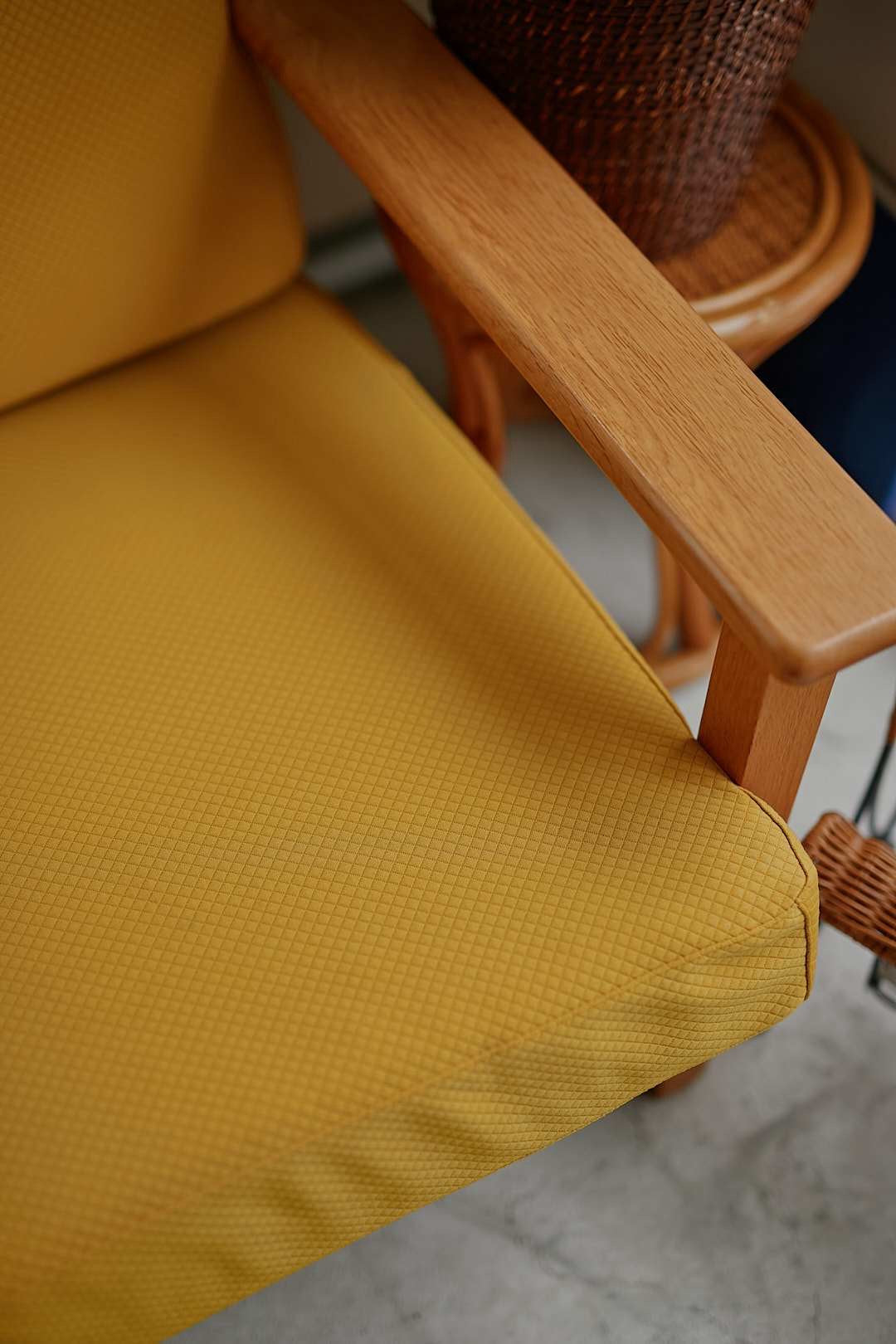 unico Yellow Wood Sofa
