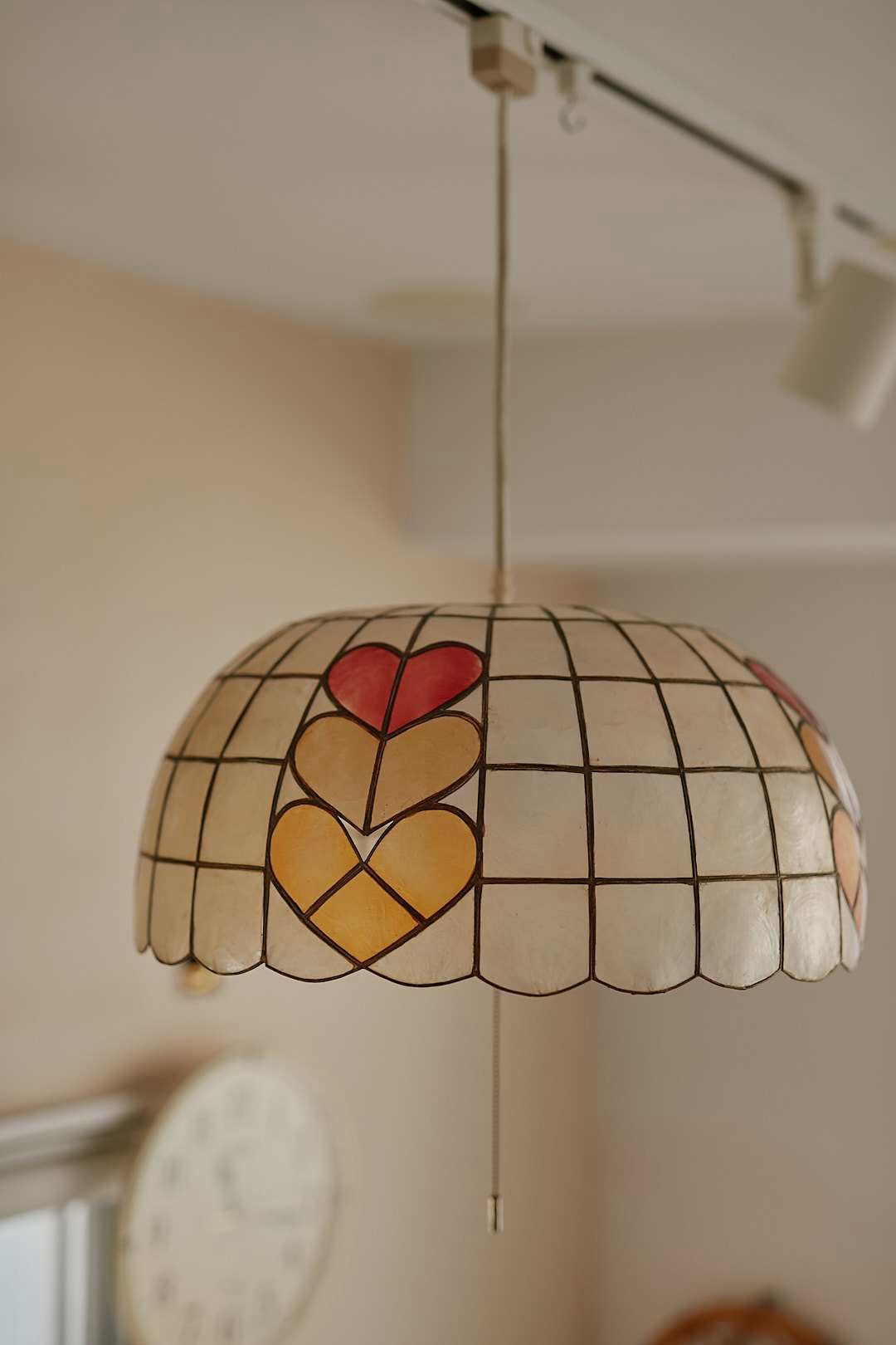 Capiz Heart Pendant Light