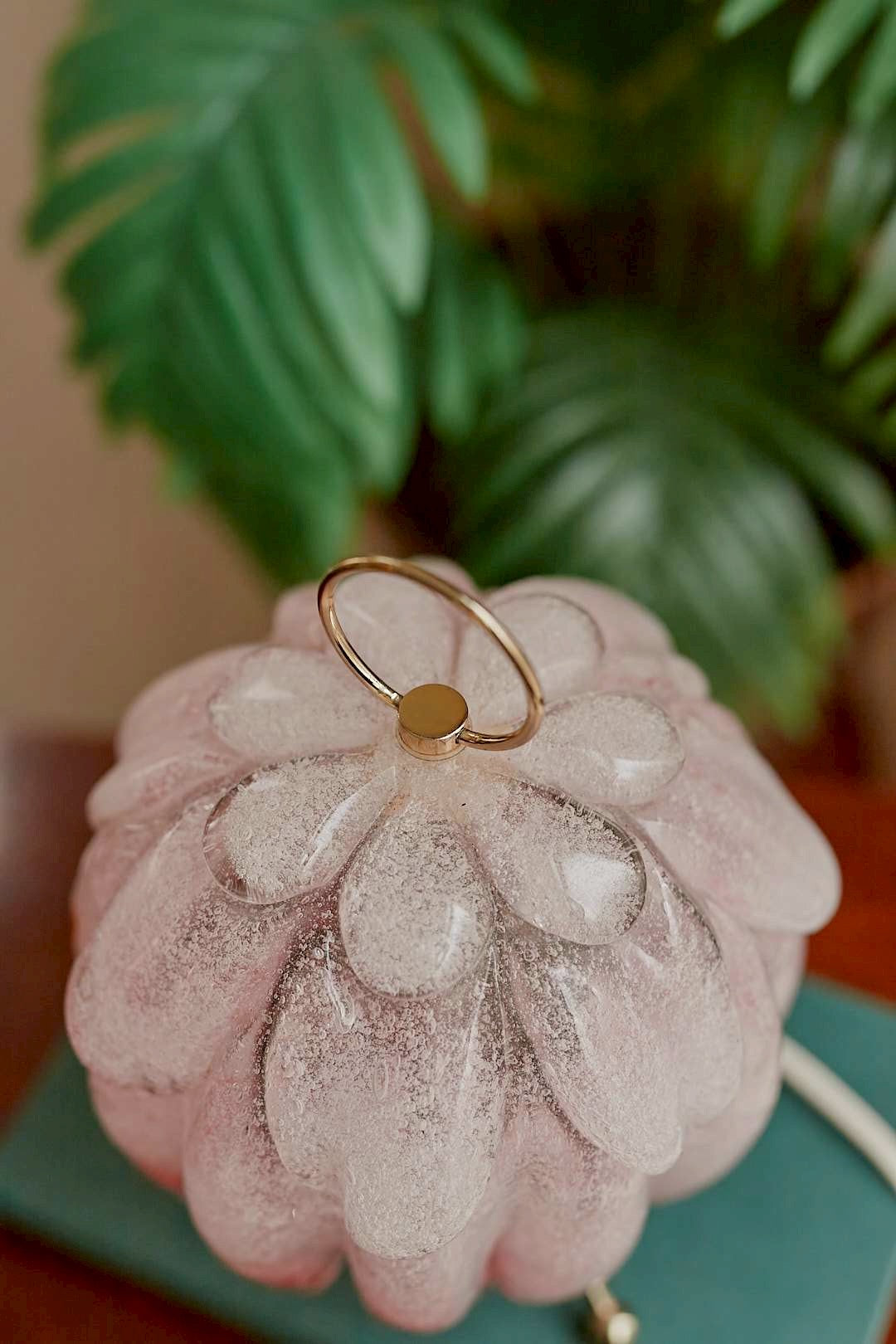 Pink Bubble Glass Lamp