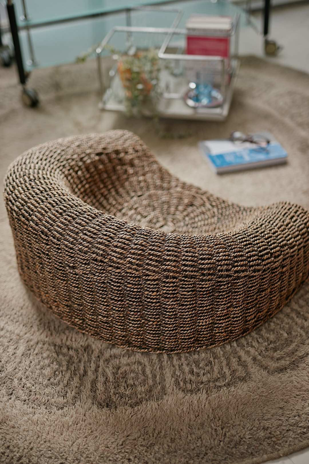Rattan Floor Low Chair