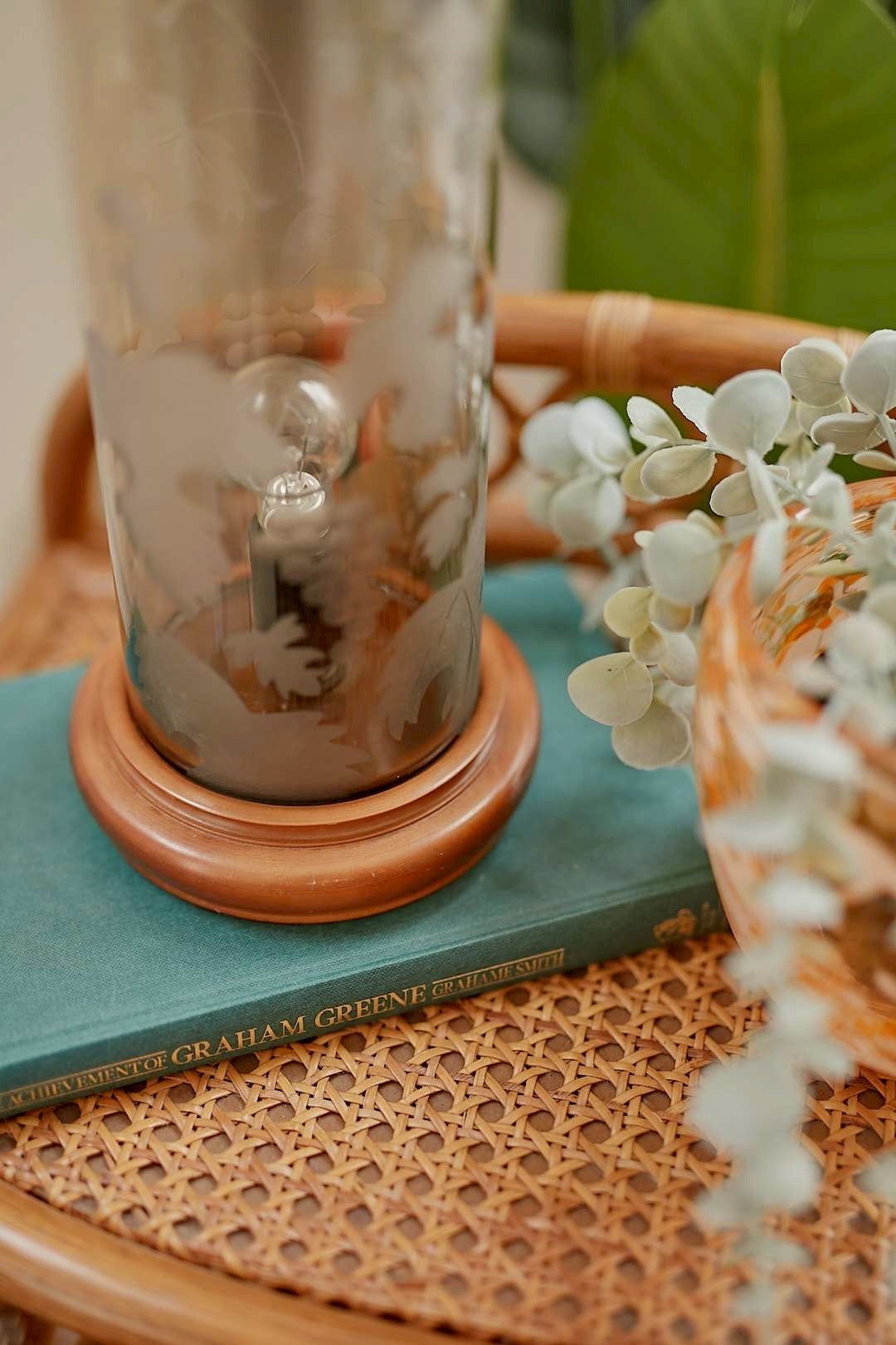 botanical glass lamp