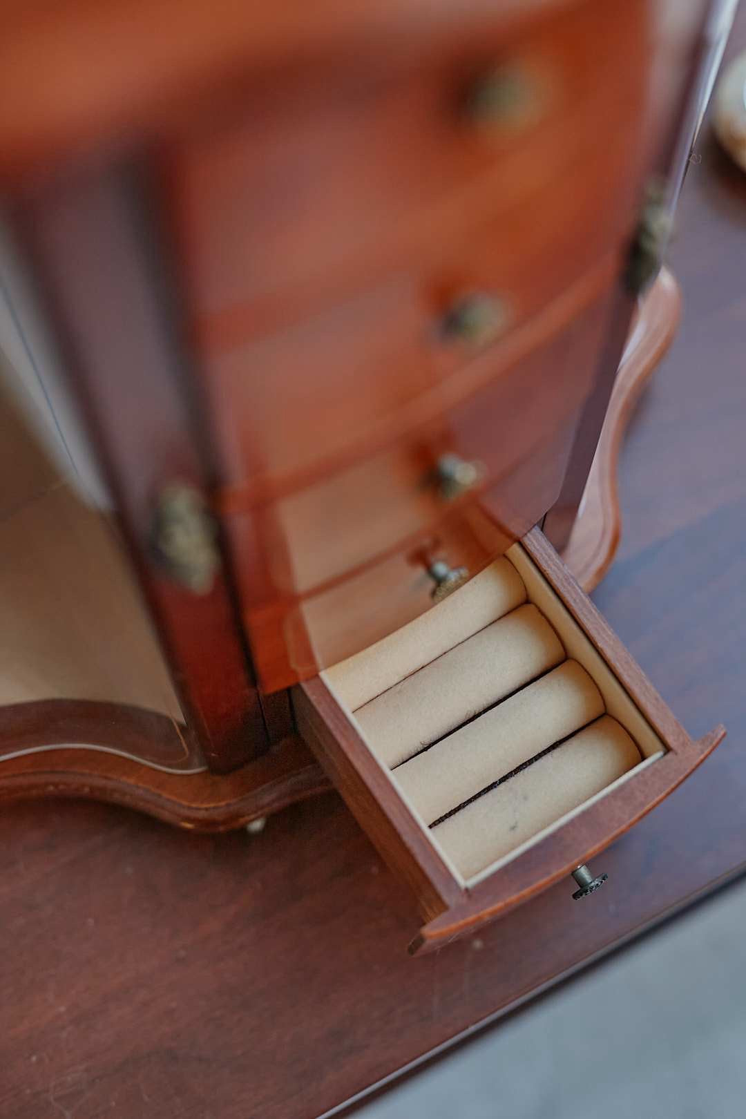 Double Glass Jewelry Cabinet