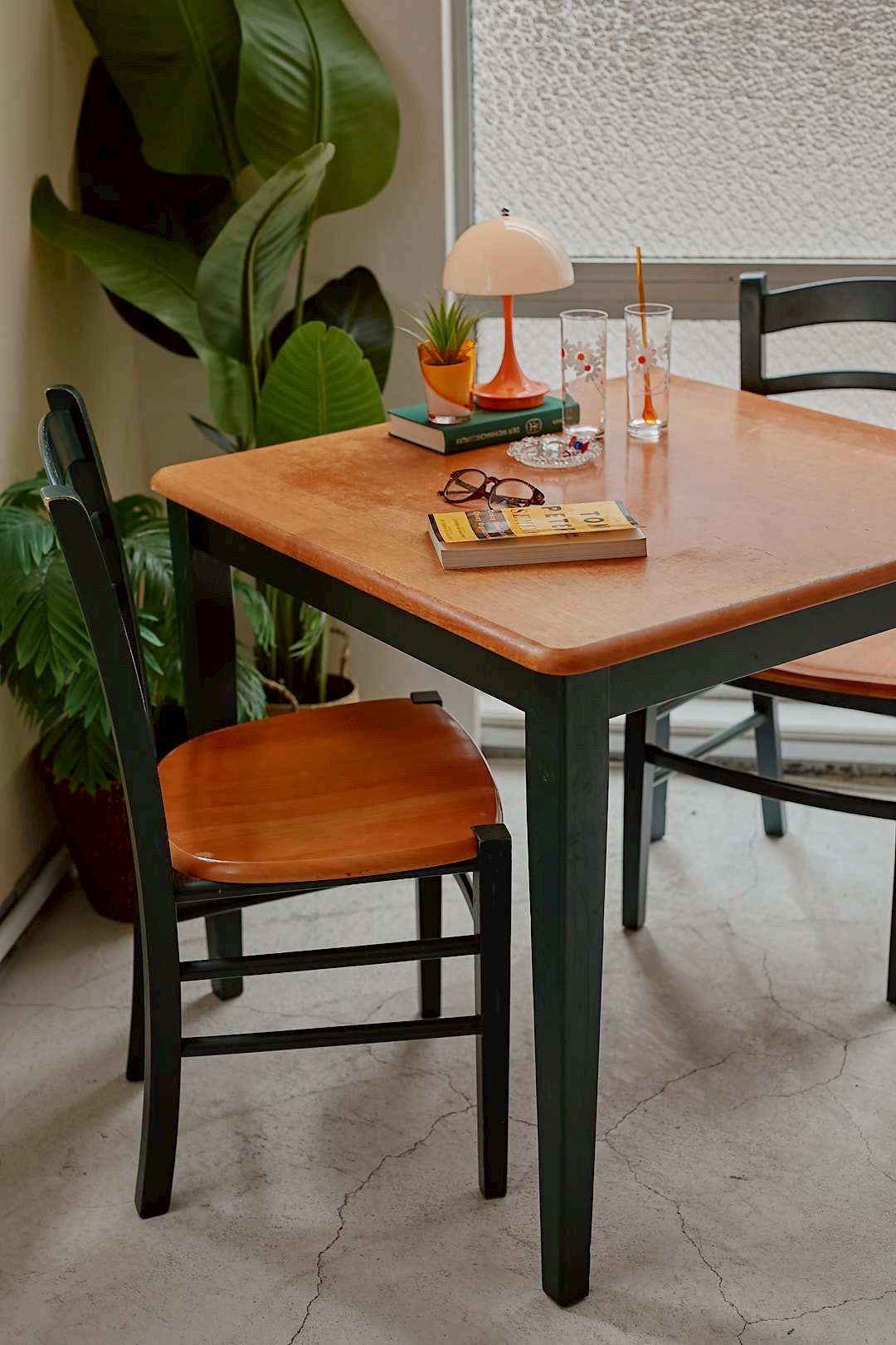 Bottle green vintage dining set