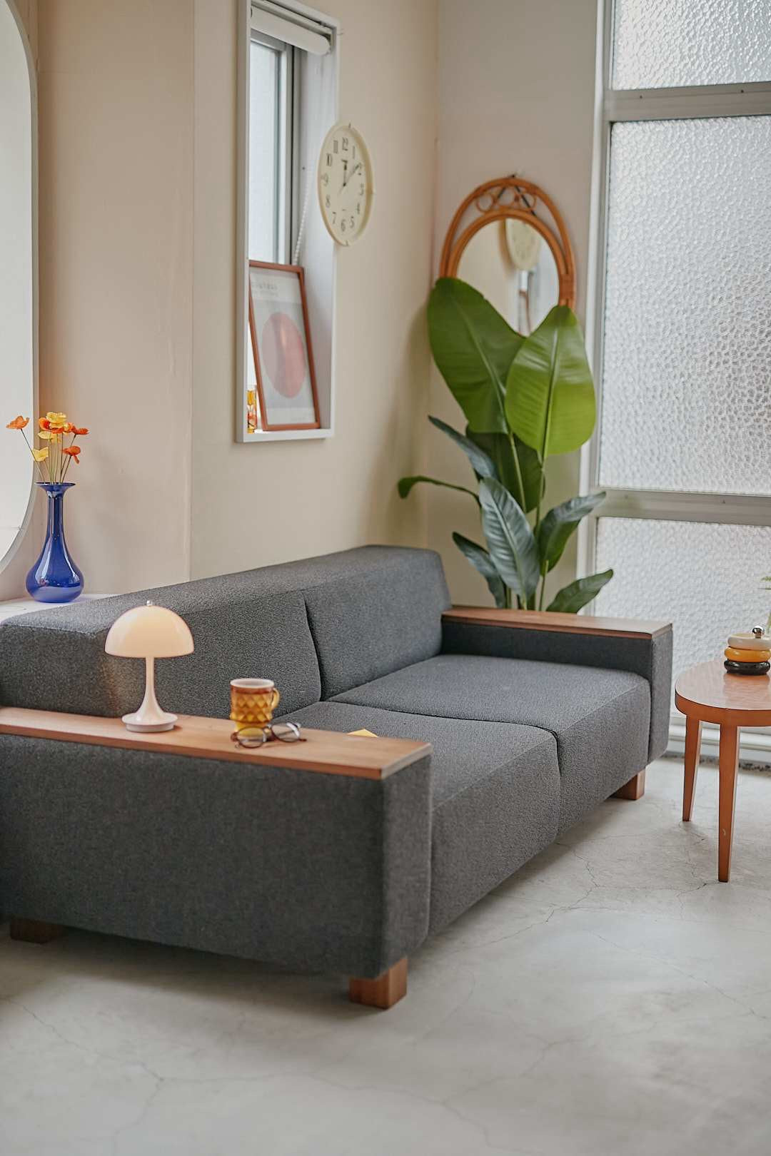 FLANNEL SOFA BRICK Wide Arm Sofa