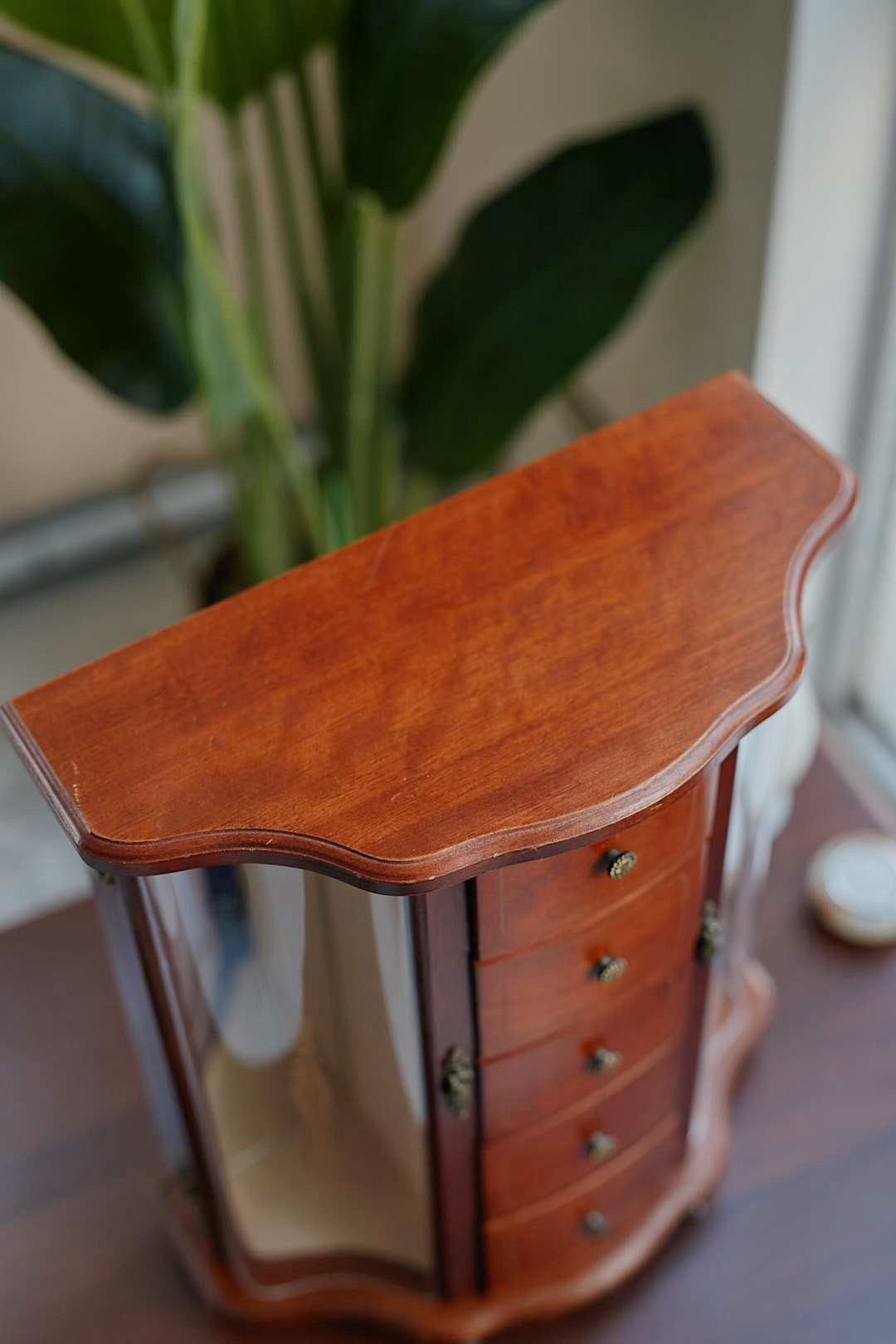 Double Glass Jewelry Cabinet