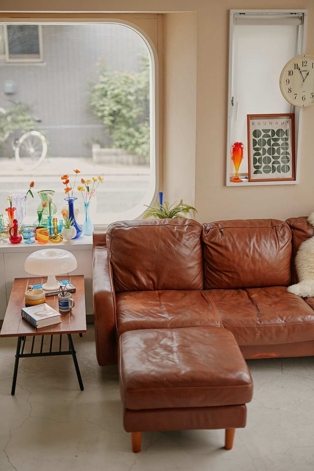 Cognac Vintage Leather Sofa