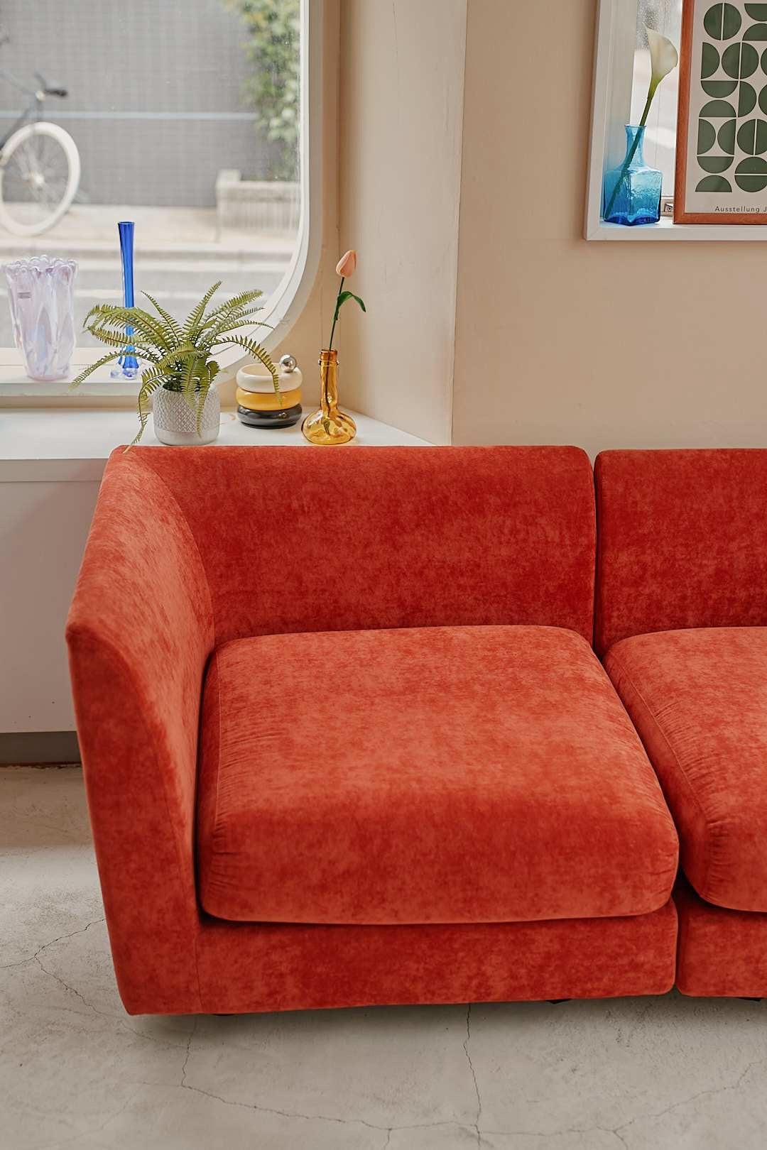 Terracotta Cube Separate Sofa