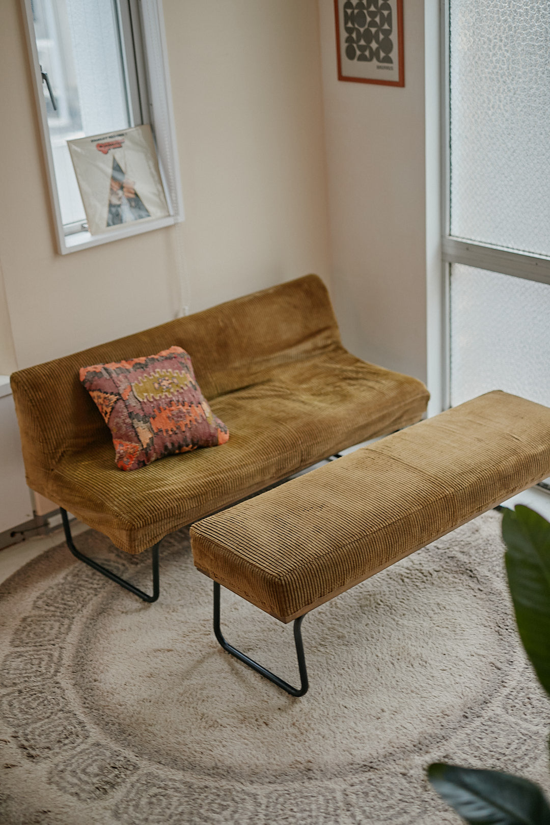 Green Corduroy Sofa Set