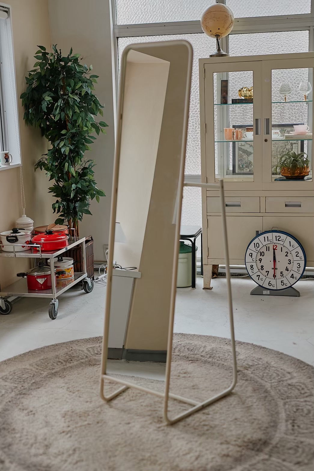 White Standing Mirror