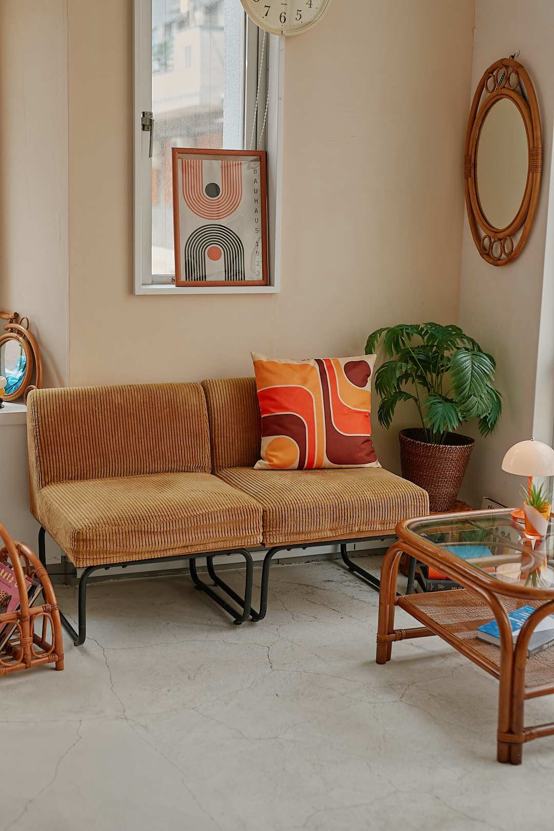 Mustard Corduroy Separate Sofa