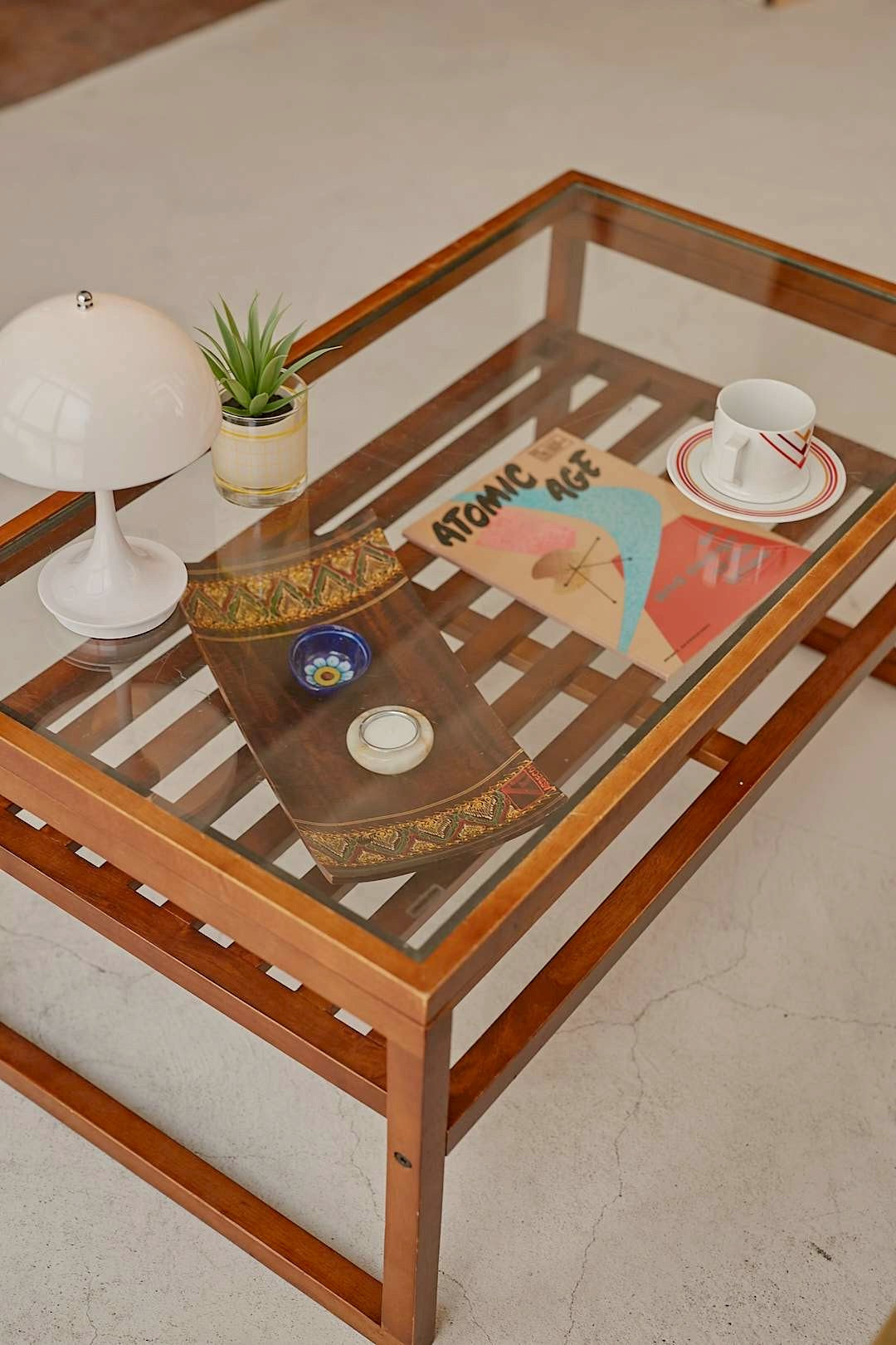 Glass & Wood Coffee Table
